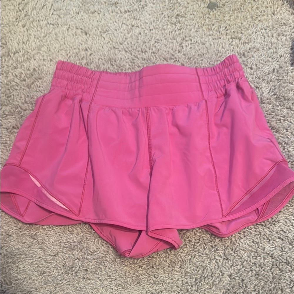 Pink 2.5in High-Waisted Lululemon Shorts